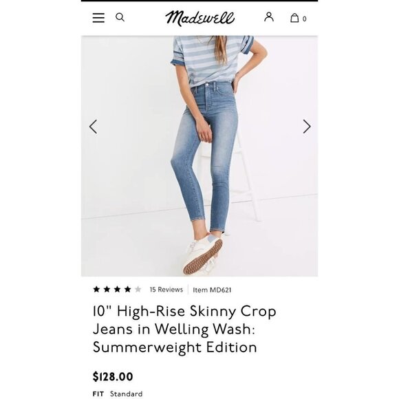 New Madewell | High-rise Skinny Crop in Summerweight Denim - Picture 2 of 13